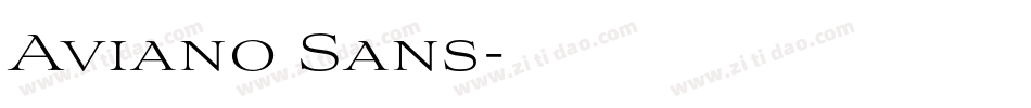 Aviano Sans字体转换